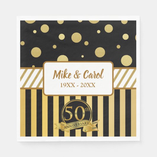 50エレガント年結婚記念 スタンダードランチョンナプキン (正面)