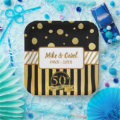 50エレガント年結婚記念 ペーパープレート (パーティー)