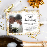 50エレガント年結婚記念 招待状<br><div class="desc">この50周年結婚の招待は、一緒に素晴らしい50年の黄金のトーストを探す結婚したすべてのカップルに最適だ！このデザインはグラムルーズゴールデン縁どグリッターと手書きスクリプエレガントトタイポグラフィを備えている。自分の写真を簡単にアップロードし、提供されたテンプレートを使用してすべての詳細を編集する。この連絡デザインに関する質問や一致する製品については、設計者にお問い合わせください。</div>
