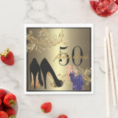 50エレガント年誕生日紙 スタンダードランチョンナプキン (インサイチュ)