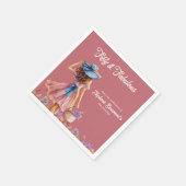 50エレガント歳の女性誕生日 スタンダードカクテルナプキン (角)