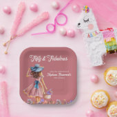 50エレガント歳の女性誕生日 ペーパープレート (パーティー)