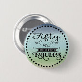 50エレガント番目のかわいらし誕生日ボタン 缶バッジ (正面&裏面)