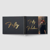 50エレガント番目の素晴らしい50誕生日写真 ゲストブック (全面)