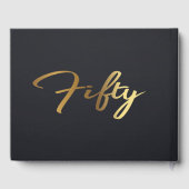 50エレガント番目の素晴らしい50誕生日写真 ゲストブック (裏面)