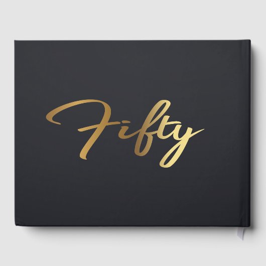 50エレガント番目の素晴らしい50誕生日写真 ゲストブック (裏面)