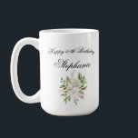 50エレガント番目の誕生日フローラパーソナライズされた コーヒーマグカップ<br><div class="desc">この美しいデザイン。これ感じをご希望の連絡ご質問もしやご希望の場合は、ご遠慮なくご連絡ください。私はいつも嬉し救済い!</div>