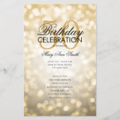 50エレガント番目の誕生日プログラムが金ゴールドを点灯 (正面)