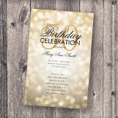 50エレガント番目の誕生日プログラムが金ゴールドを点灯