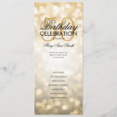 50エレガント番目の誕生日プログラムが金ゴールドを点灯 プログラム (正面)