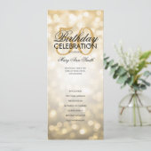 50エレガント番目の誕生日プログラムが金ゴールドを点灯 プログラム (スタンド正面)