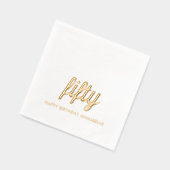 50エレガント誕生日ゴモダンールナプキンス 箔ナプキン (左)