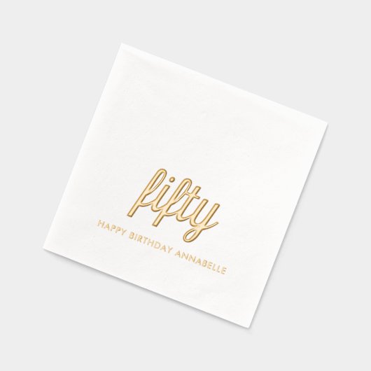 50エレガント誕生日ゴモダンールナプキンス 箔ナプキン (左)