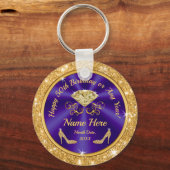 50エレガント誕生日女性のパーティー好意 キーホルダー (正面)