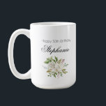 50エレガント誕生日白フローラ コーヒーマグカップ<br><div class="desc">この美しいデザイン。これ感じをご希望の連絡ご質問もしやご希望の場合は、ご遠慮なくご連絡ください。私はいつも嬉し救済い!</div>