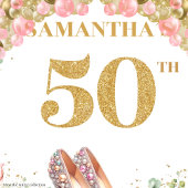 50エレガント誕生日赤面花パーティー背景 タペストリー