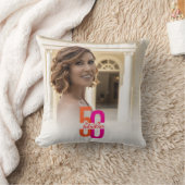 50エレガント&素晴らしい50誕生日写真 クッション (ブランケット)