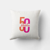 50エレガント&素晴らしい50誕生日写真 クッション (裏面)
