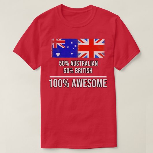 50オーストラリア50英国100ブリッ素晴らしト用ギフト Tシャツ (デザイン正面)