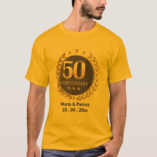 50カスタマイズ周年記念贈り物男性女性 Tシャツ (正面)