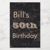 50カスタマイズ歳の誕生日は黒と茶色 フードラベル (シングルラベル)