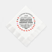 50カスタムウェディングパーティー6.5インチ紙ナプキンス 縁ありランチョンナプキン (角)