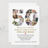 50カスタム年結婚記念写真 招待状 (正面/裏面)