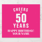 50カスタム誕生日用ボトル小酒類ラベル リキュールボトルラベル (シングルラベル)