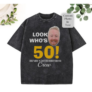 50カスタム誕生日顔フォトTシャツ – FTシャツ Tシャツ