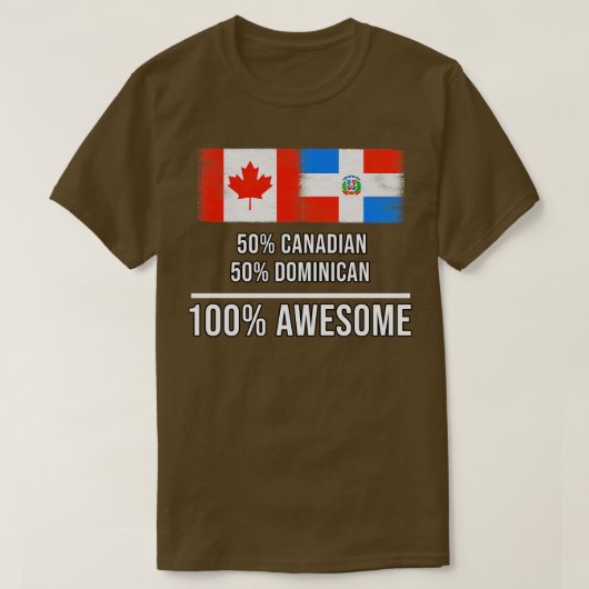 50カナダ50ドミニカ素晴らし100ドミへの贈り物 Tシャツ (デザイン正面)