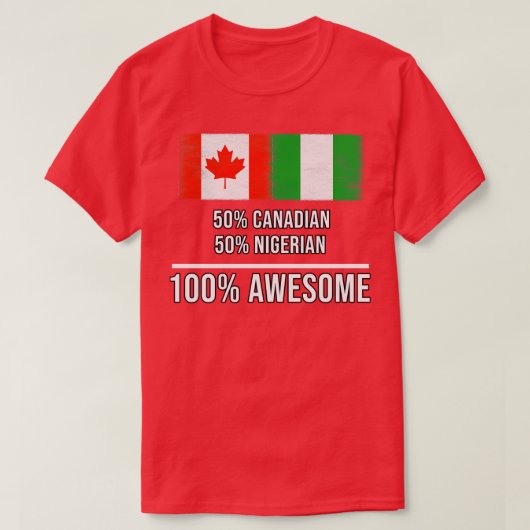 50カナダ50ナイジェリア100素晴らしギフトfor Niger Tシャツ (デザイン正面)
