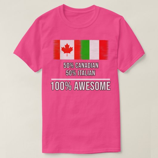50カナダ50 イタリアン 100ギフト素晴らしfor Italia Tシャツ (デザイン正面)