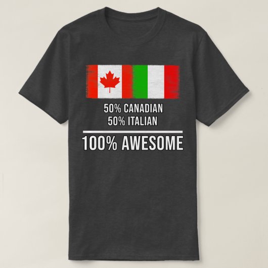50カナダ50 イタリアン 100ギフト素晴らしfor Italia Tシャツ (デザイン正面)
