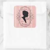 50カメオレディーシルエットダスティピンクで素晴らしい スクエアシール (バッグ)