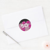 50カラフル番目の誕生日バルーン カスタマイズ |  ラウンドシール (封筒)