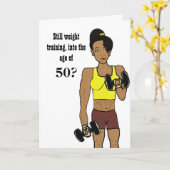 50カードの後の重量の訓練 カード (黄色い花)