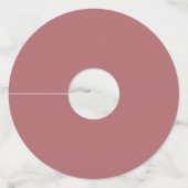 50ガーリーと素晴らしいバラ金ゴールド誕生日写真パーティー ワイングラスタグ (裏面)