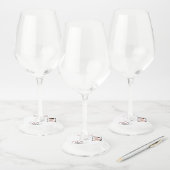 50ガーリーと素晴らしいバラ金ゴールド誕生日写真パーティー ワイングラスタグ (セット)