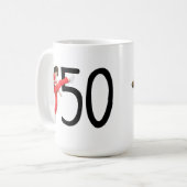 50キック コーヒーマグカップ (正面左)