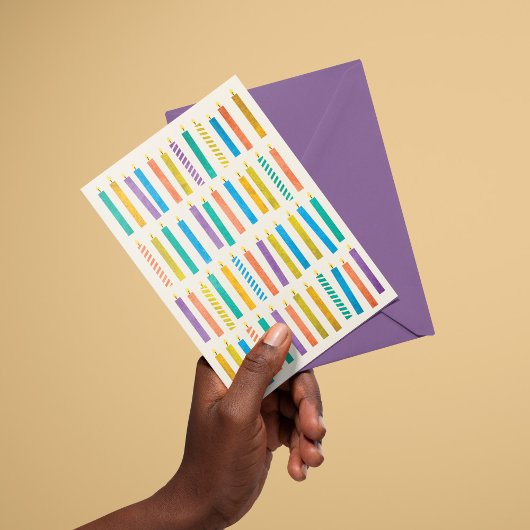 50キャンドルカラフル誕生日カード カード