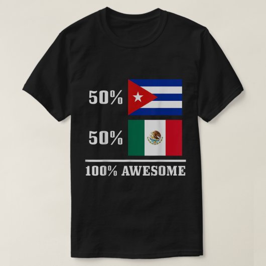 50キューバ50メキシコキューバ国旗プライド遺産 Tシャツ (デザイン正面)