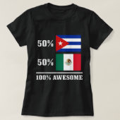 50キューバ50メキシコキューバ国旗プライド遺産 Tシャツ (デザイン正面)
