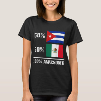 50キューバ50メキシコキューバ国旗プライド遺産 Tシャツ
