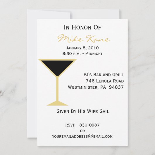 50コンテンポラリーバースデーパーティ招待状 招待状 (裏面)