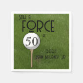 50ゴルフグリーンでまだ力カスタム力 スタンダードカクテルナプキン (正面)
