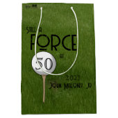 50ゴルフグリーンでまだ力カスタム力 ミディアムペーパーバッグ (正面)