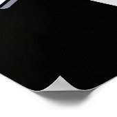 50シルバーブラック写真50歳の誕生日 ポスター (角)