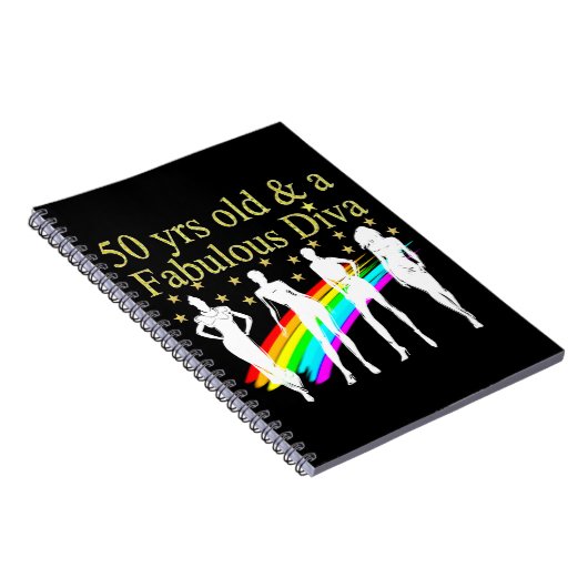 50スタイリッシュと素晴らしい50番目の誕生日デザイン ノートブック (右側)