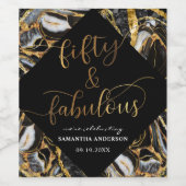 50スタイリッシュ番目の誕生日50と素晴らしい ワインラベル (シングルラベル)