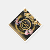 50スタイリッシュ誕生日ナプキンス赤面ハイヒールグリ スタンダードカクテルナプキン (角)